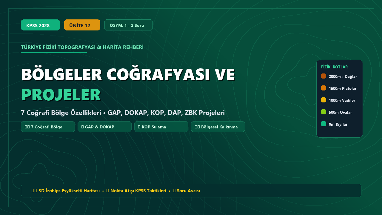 Bölgeler Coğrafyası ve Projeler