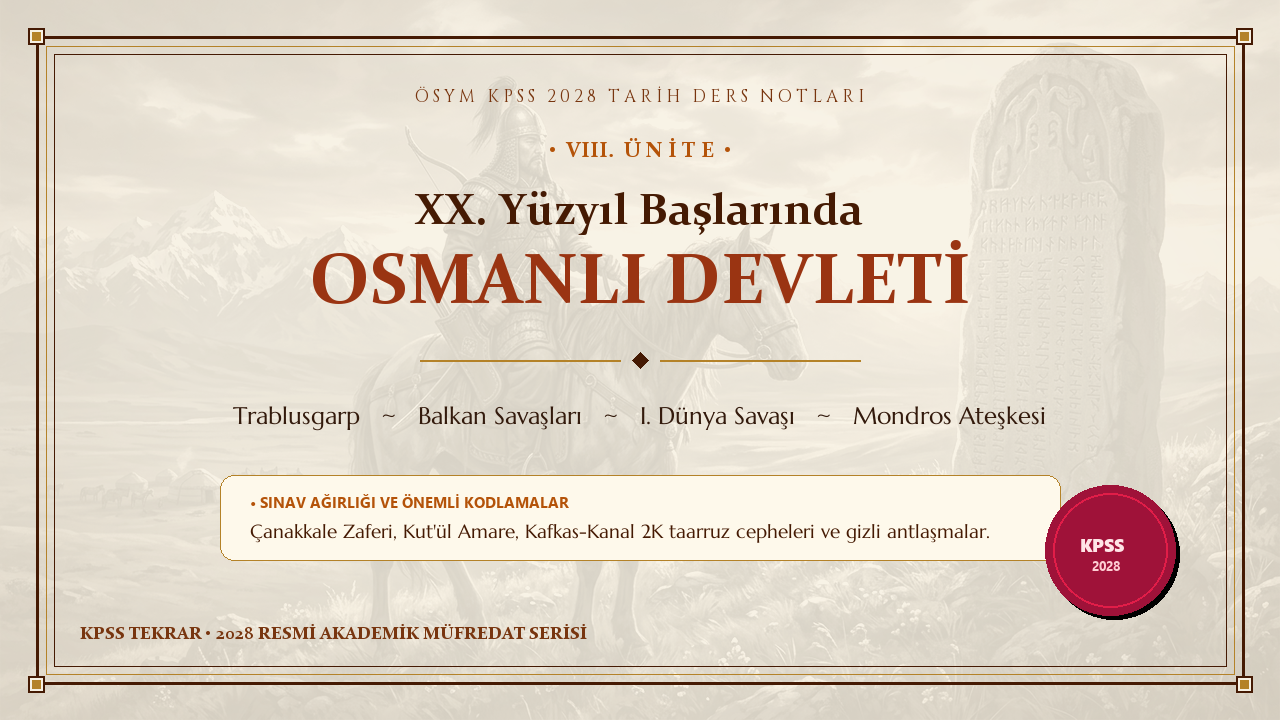 XX. Yüzyıl Başlarında Osmanlı