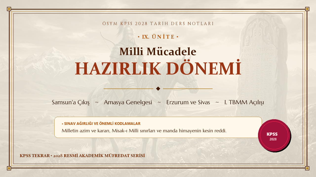 Milli Mücadele Hazırlık