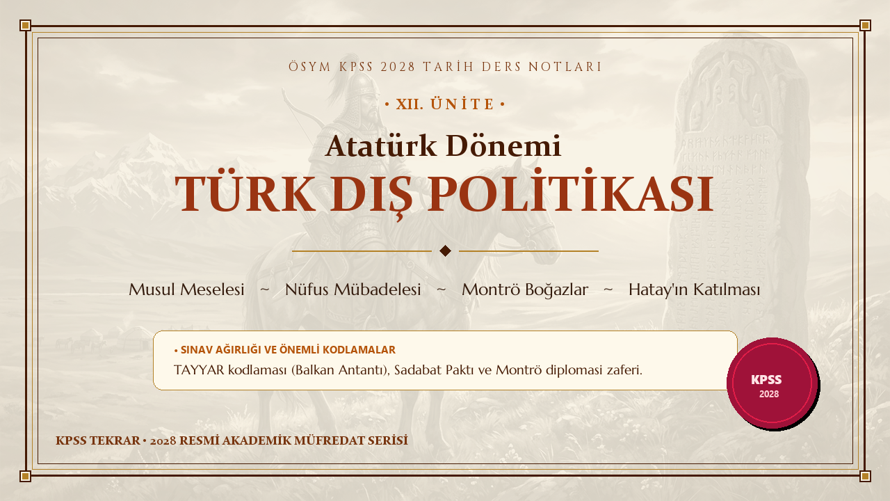 Atatürk Dönemi Dış Politika